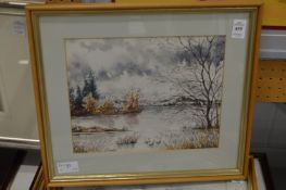 Seven watercolours by Somerville, mostly Scottish scenes.