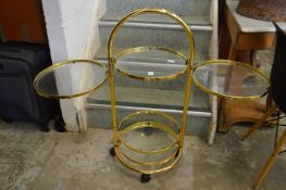 A stylish drinks trolley.