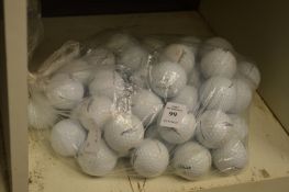 A bag of golf balls.