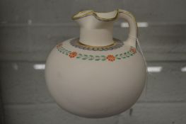 A classical revival painted and gilt decorated parian china jug.