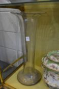 A large glass vase.