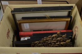 Two small boxes of paintings and prints etc.