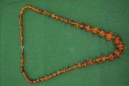 A good faceted amber graduated necklace.