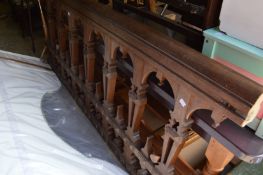 A length of old oak balustrading.