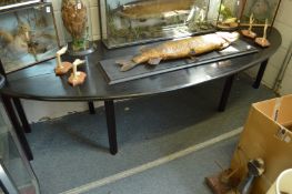 An ebonised wake table.