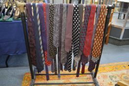 A collection of men's designer ties, Franck Namani, Christian Dior etc.