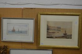 Two watercolours depicting maritime scenes.