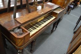 Thomas Tomkison, a George III mahogany square piano (af).