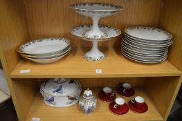 A Limoges dessert service and other decorative china.