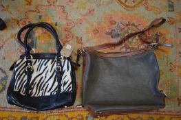 A Mulberry handbag and another handbag.