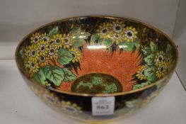 A Maling lustreware bowl.