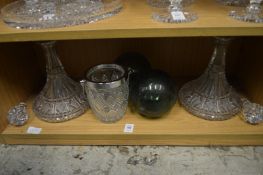 A pair of port decanters etc.