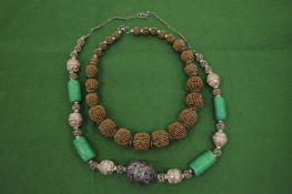 Decorative necklaces.