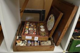 Two boxes of artists materials.