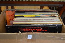 A box of records.