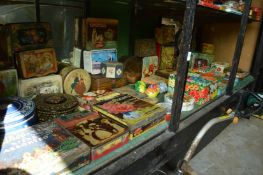 A good collection of old advertising tins.