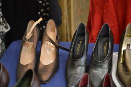 Eight pairs of Ladies designer high heel shoes by Walter Steiger, Donna Karran and others, size 4 &