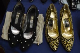 Eight pairs of Ladies designer high heel shoes by Giani Versace and others, size 4 & 5 (35 & 36)