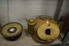 A ships compass and binnacle.