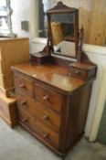 Victorian mahogany dressing chest.