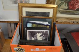 A small group of paintings and prints etc.