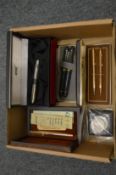 Various boxed pen sets to include Mont Blanc, Cross and Parker.