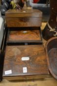 Three Victorian sewing boxes.