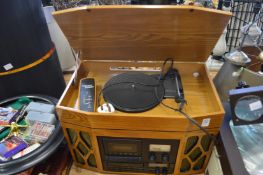 Combination records player, tape player etc.