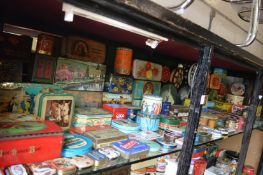 A good collection of old advertising tins.