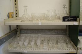 A quantity of cut glassware.