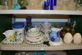 Decorative china etc to include Portmeirion Botanic Garden etc.