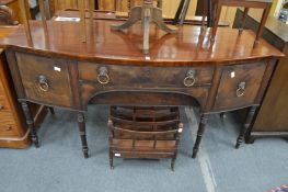 A George III mahogany bow front sideboard.