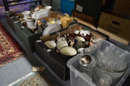 Decorative china and glass.