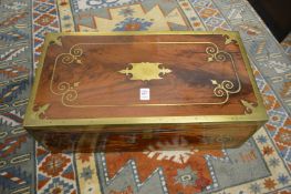 A good brass bound mahogany writing slope.