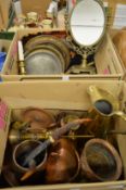 Miscellaneous copper and brassware.
