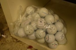 A bag of golf balls.