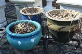 Three garden planters.