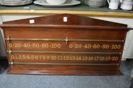 A snooker score board.