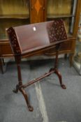 A mahogany book trough.