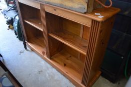 A pine bookcase.