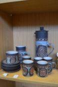 A Briglin pottery coffee service.