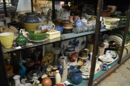 A large quantity of decorative and household china and glass etc.