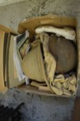 Military items to include tin helmet, pith helmet, ephemera etc.