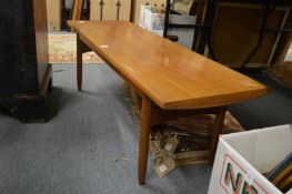 A teak coffee table.