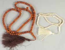 TWO ISLAMIC TESBIH WARRIOR BEADS, (2).