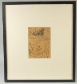 JEWAD SELIM (IRAQ, 1919-1961), ink on paper, framed and glazed, image 23cm x 16cm. Provenance: