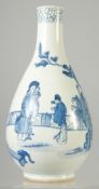 A CHINESE BLUE AND WHITE PORCELAIN VASE, painted with figures, 24cm high.