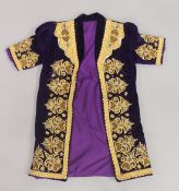 A MIDDLE EASTERN EMBROIDERED VELVET JACKET.