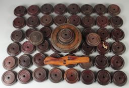 A LARGE QUANTITY OF CHINESE HARDWOOD STANDS, (qty).