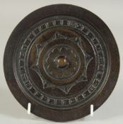 A CHINESE HAN STYLE BRONZE MIRROR, 16cm diameter.